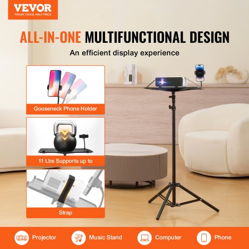 Projector Stand Laptop Stand Tripod Adjustable Height from 2697 to 63