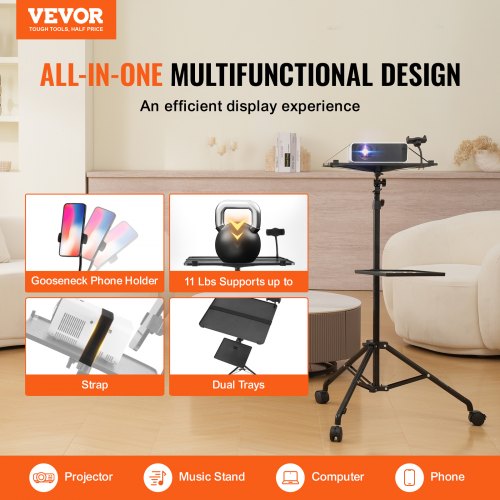 Projector Stand with Wheels Laptop Stand Tripod Adjustable Height from 313