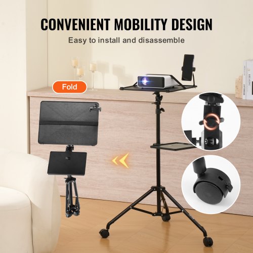 Projector Stand with Wheels Laptop Stand Tripod Adjustable Height from 313