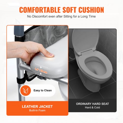 Raised Toilet Seat 7Position Height Adjustment 193 – 252 350lbs