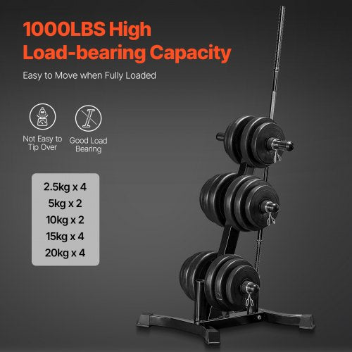 Weight Plate Rack L Frame Weight Plate Tree for 2Inch Weight Plates