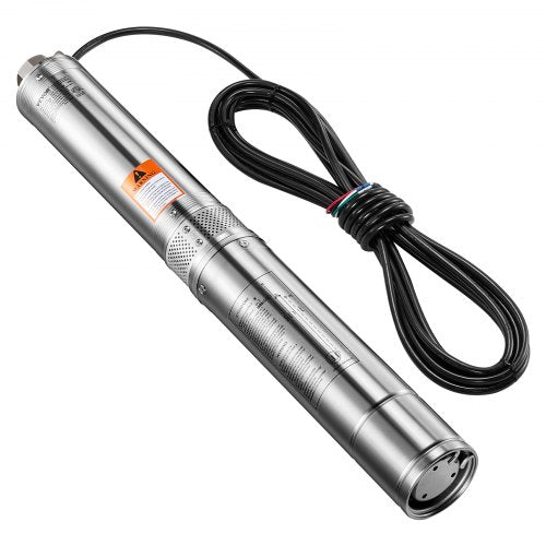 Deep Well Submersible Pump 1 HP Output Power 115V 317 GPM Flow 207 ft
