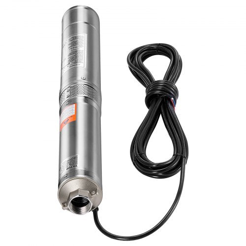 Deep Well Submersible Pump 1 HP Output Power 115V 317 GPM Flow 207 ft