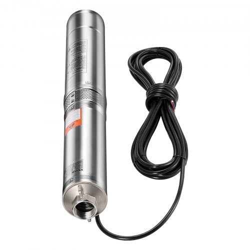 Deep Well Submersible Pump 1 HP Output Power 230V 317 GPM Flow 207 ft
