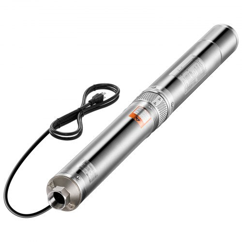 Deep Well Submersible Pump 2 HP Output Power 115V 317 GPM Flow 450 ft