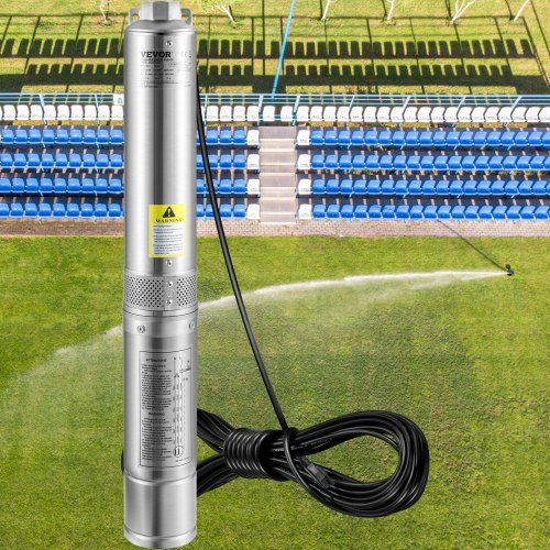 Deep Well Submersible Pump 05HP 230V60Hz 28gpm 167ft Head with 33ft