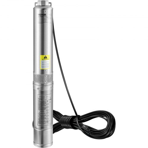 Deep Well Submersible Pump 05HP 230V60Hz 28gpm 167ft Head with 33ft