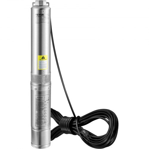 Deep Well Submersible Pump 2HP1500W 230V60Hz 37GPM Flow 427 ft Head