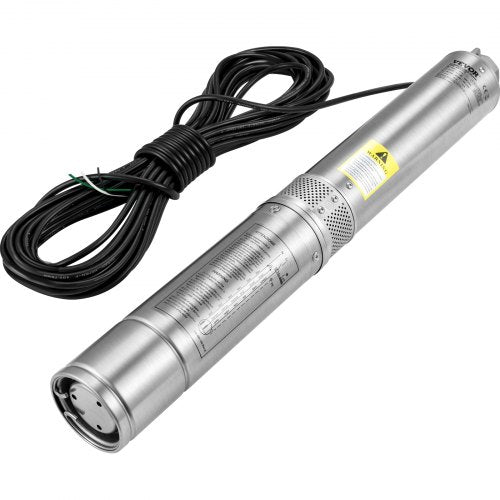 Deep Well Submersible Pump 2HP1500W 230V60Hz 37GPM Flow 427 ft Head