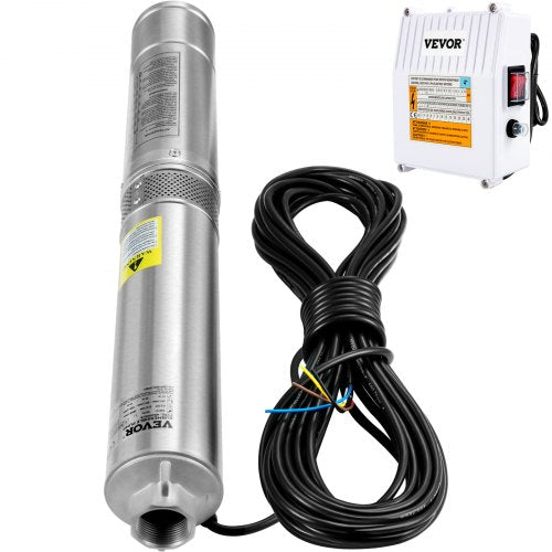 Deep Well Submersible Pump 2HP 230V60Hz 37GPM 427 ft Head with 33 ft