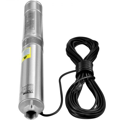 Deep Well Submersible Pump 05HP 115V60Hz 28gpm Flow 167ft Head with 33ft