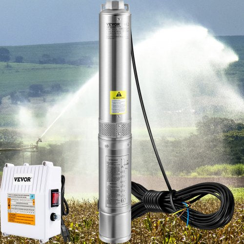 Deep Well Submersible Pump 15HP 115V60Hz 37gpm 276ft Head with 33ft