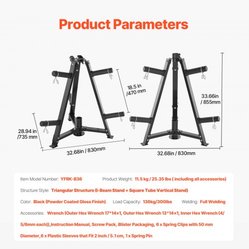 Weight Plate Rack Weight Plate Tree for 2Inch Weight Plates Standard