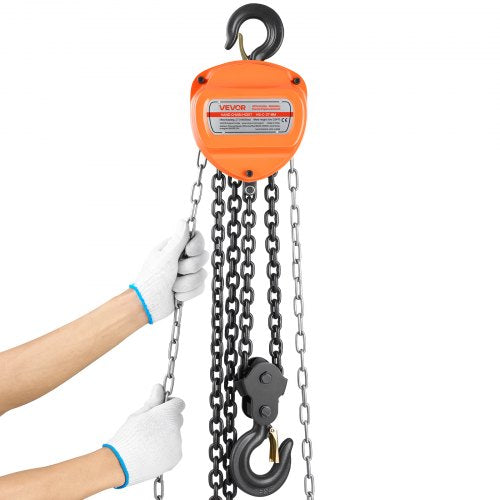 Hand Chain Hoist 2 Ton 4400 lbs Capacity Manual Chain Block with Upgrade 1