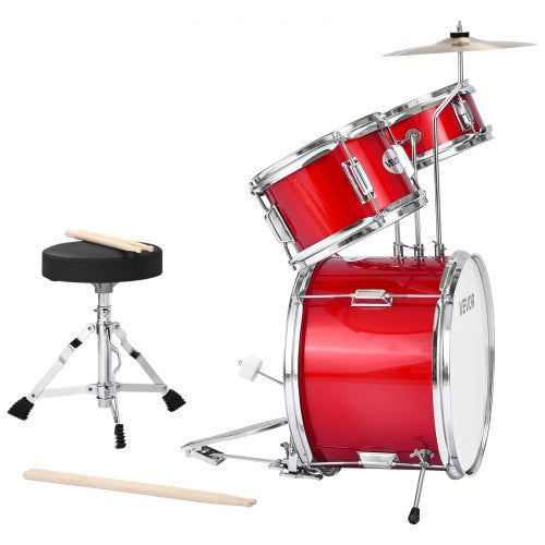 Kids Drum Set 3Piece 14 in Junior Drum Sets Beginner Drums Set with Adjustable