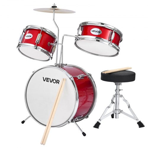 Kids Drum Set 3Piece 14 in Junior Drum Sets Beginner Drums Set with Adjustable