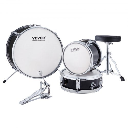 Kids Drum Set 3Piece 14 in Beginner Drum Set with Adjustable Throne