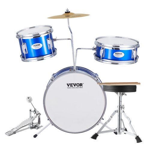 Kids Drum Set 3Piece 14 in Beginner Drum Set with Adjustable Throne
