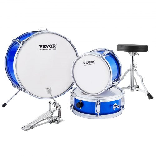 Kids Drum Set 3Piece 14 in Beginner Drum Set with Adjustable Throne