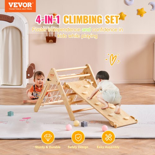 Pikler Triangle Set 4 in 1 Toddler Climbing Toys Indoor Playground Large
