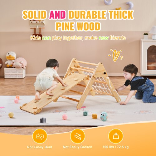 Pikler Triangle Set 4 in 1 Toddler Climbing Toys Indoor Playground Large