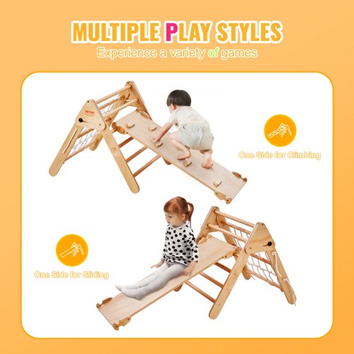 Pikler Triangle Set 4 in 1 Toddler Climbing Toys Indoor Playground Large