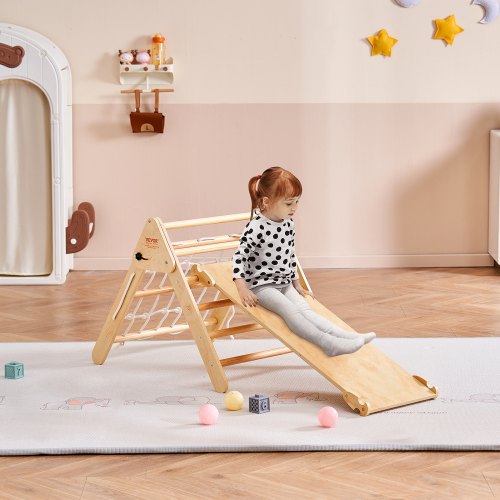 Pikler Triangle Set 4 in 1 Toddler Climbing Toys Indoor Playground Large