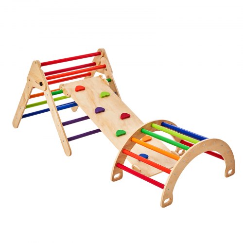 Pikler Triangle Set 5 in 1 Toddler Climbing Toys Indoor Playground Large