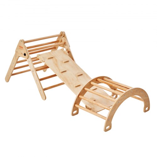 Pikler Triangle Set 5 in 1 Toddler Climbing Toys Indoor Playground Ramp