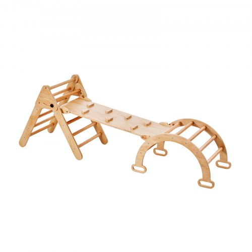 Pikler Triangle Set 5 in 1 Toddler Climbing Toys Indoor Playground Ramp