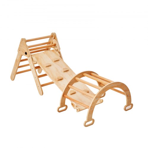 Pikler Triangle Set 5 in 1 Toddler Climbing Toys Indoor Playground Ramp
