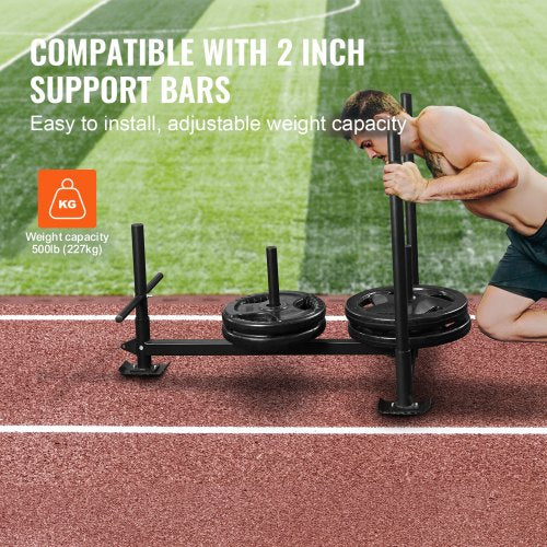 Weight Training Sled Pull Push Power Sled with Handle Fitness Strength