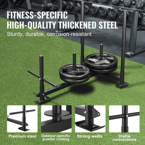 Weight Training Sled Pull Push Power Sled with Handle Fitness Strength