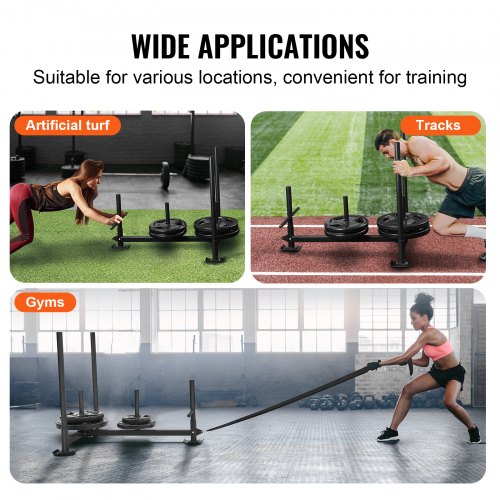 Weight Training Sled Pull Push Power Sled with Handle Fitness Strength