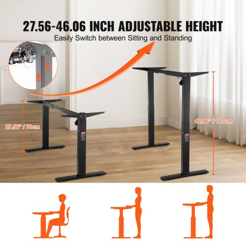 Standing Desk Frame Adjustable 276461 inch Height 354532 inch