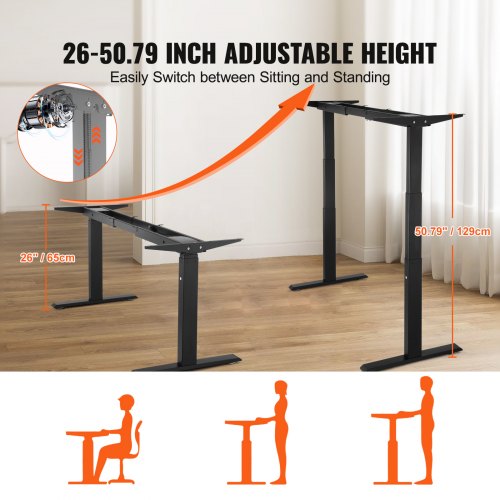 Standing Desk Frame Dual Motor Adjustable 26508 Height 433701