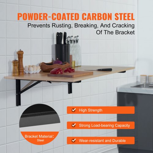 Shelf Bracket Foldable 24” L 2 Pcs Heavy Duty Floating Shelf Brackets