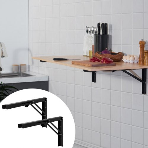 Shelf Bracket Foldable 24” L 2 Pcs Heavy Duty Floating Shelf Brackets