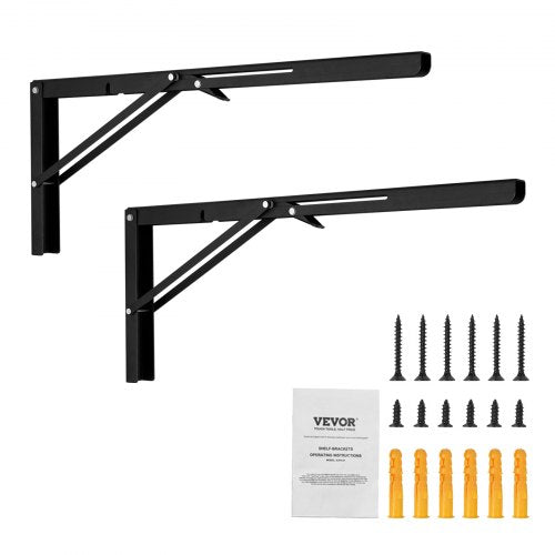 Shelf Bracket Foldable 24” L 2 Pcs Heavy Duty Floating Shelf Brackets