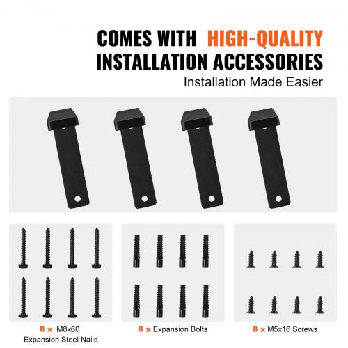 Shelf Bracket 16 x 6 in 4 Pcs Heavy Duty Floating Shelf Brackets Brackets