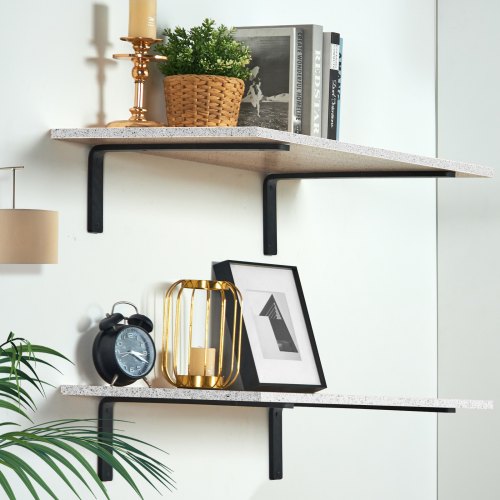 Shelf Bracket 16 x 6 in 4 Pcs Heavy Duty Floating Shelf Brackets Brackets