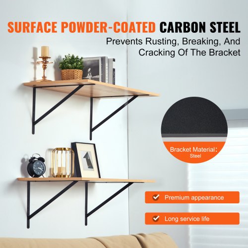 Shelf Bracket 18 x 12 in 12 Pcs Heavy Duty Floating Shelf Brackets