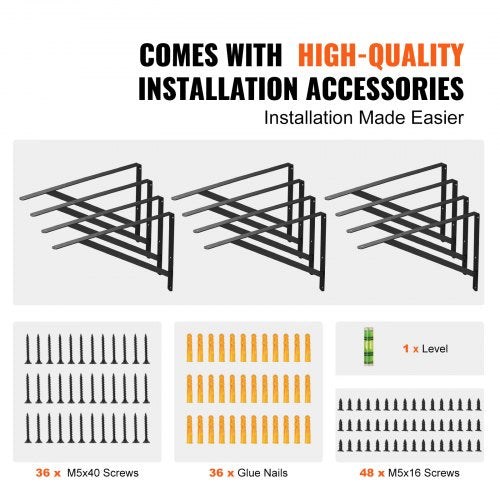 Shelf Bracket 18 x 12 in 12 Pcs Heavy Duty Floating Shelf Brackets