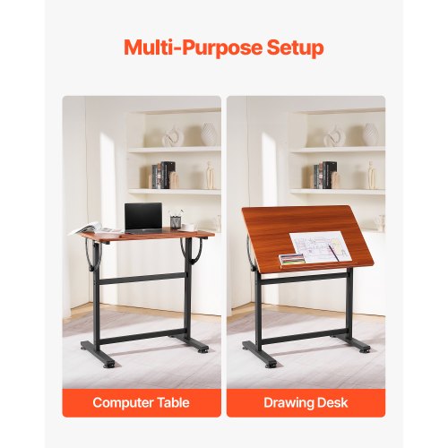 Drafting Table Adjustable°90° Tilt Drawing Desk Portable Artist Table