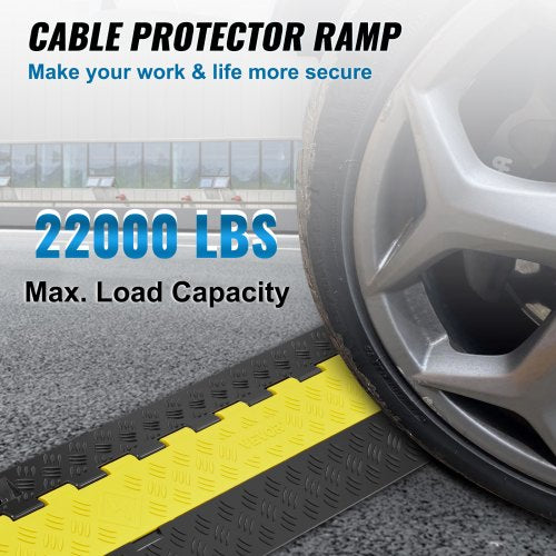 5 PCs Cable Protector Ramp 2 Channel 22000 lbsaxle Capacity Heavy Duty