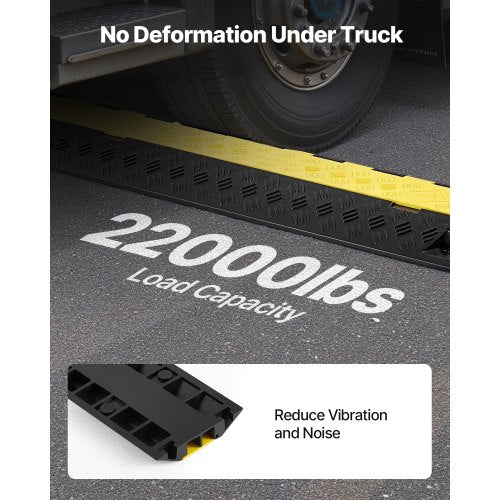 Cable Protector Ramp 22000 lbsaxle Capacity 2 Channel Heavy Duty TPU