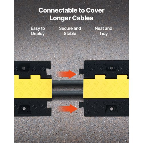 Cable Protector Ramp 22000 lbsaxle Capacity 2 Channel Heavy Duty TPU