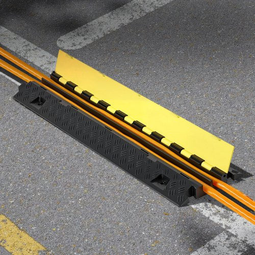 Cable Protector Ramp 22000 lbsaxle Capacity 2 Channel Heavy Duty TPU
