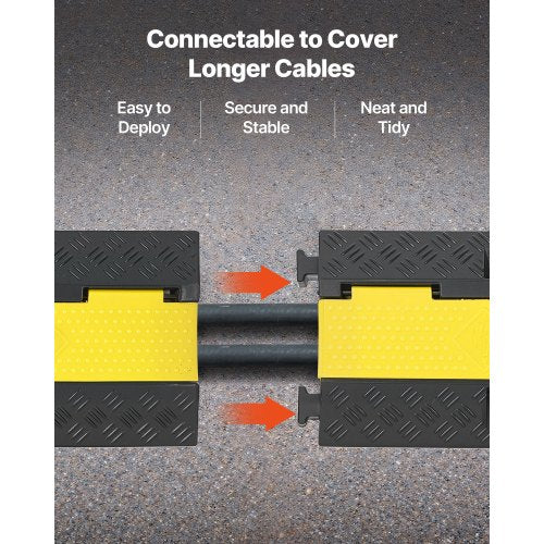 Cable Protector Ramp 22000 lbsaxle Capacity 2 Channel Heavy Duty Rubber
