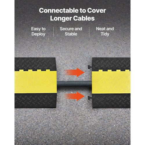 Cable Protector Ramp 22000 lbsaxle Capacity 2 Channel Heavy Duty Rubber 1